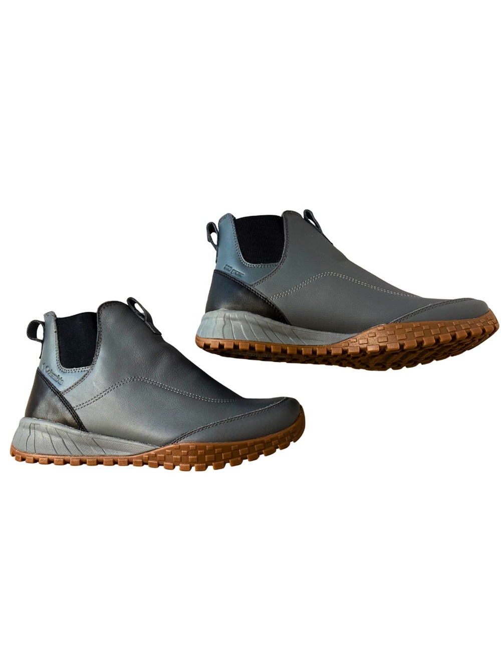 Columbia Fairbanks Rover Chelsea Boots Gray Waterproof Omni-Heat Men 12